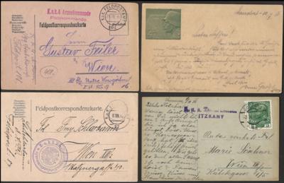 Poststück - Partie Österr. Feld- und ein wenig Zensurpost WK I, - Stamps and postcards