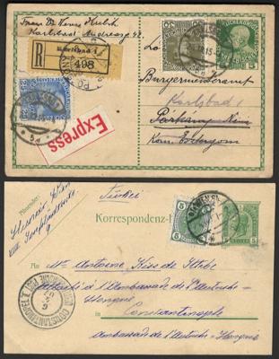 Poststück - Partie Poststücke Österr. ca. 1885/1918, - Stamps and postcards