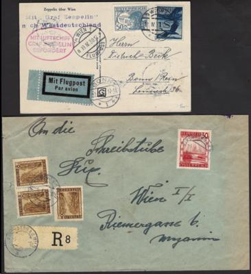 Poststück - Partie Poststücke Österr. mit div. Ausland, - Stamps and postcards