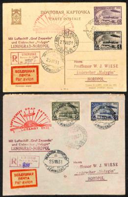 Poststück - Sowietunion Zeppelin 1931 Polarfahrt - Francobolli e cartoline