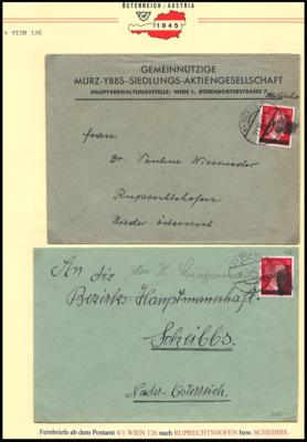 Poststück - Wien IV (Wieden) über 50 Belege aus 1945, - Francobolli e cartoline