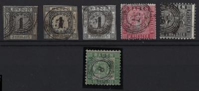 .Briefstück - altd. Staaten - Sammlung Baden u.a. nr. 21 mit Ringstempel "8", - Stamps and postcards