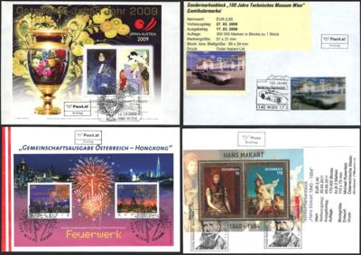 .Briefstück/gestempelt - Österreich 2002/15 Partie verschiedener Blocks (ca.40), - Briefmarken und Ansichtskarten