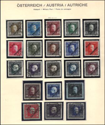 .Briefstück/gestempelt - Sammlung Österr. Feldpost u.a. Nr. 1/21, - Briefmarken und Ansichtskarten