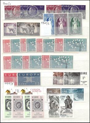 **/*/Briefstück - Kl. Partie Irland, - Stamps and postcards