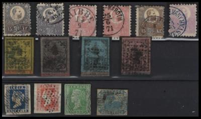 .Briefstück - Kl. Partie meist Alt Europa- und Übersee mit Ungarn - Indien - Türkei etc., - Stamps and postcards