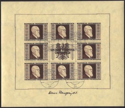 .Briefstück - Österr. - RENNERBLOCK - jeweils entwertet mit RÜCKDATIERTEM STEMPEL von WIEN 1/3R 16.09.46.10, - Stamps and postcards