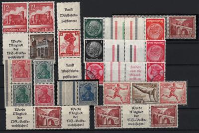 **/*/Briefstück/(*) - Partie Zusammendr. D.Reich, - Stamps and postcards