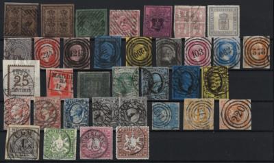 .Briefstück/*/(*) - Sammlung altd. Staaten u.a. mit Helgoland - Thurn | Taxis - Württemberg etc., - Briefmarken und Ansichtskarten