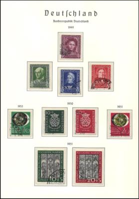 .Briefstück - Sammlung BRD 1949/1974, - Briefmarken und Ansichtskarten