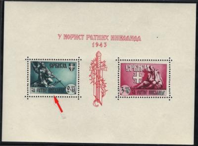 ** - D. Bes. Serbien Block Nr. 4I - Stamps and postcards