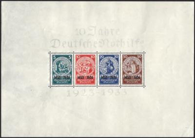 ** - Dt. Reich 1933 Bl.2 (Nothilfe Block) Original maß, - Známky a pohlednice