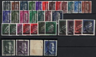 ** - Österr. 1945 - Gitter und Grazer (Markwerte fett, - Stamps and postcards