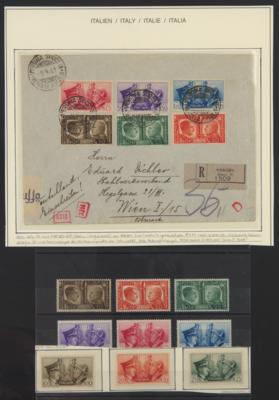 **/*/Poststück - Italien 1941 - Italienisch-deutsche Waffenbrüderschaft - drei nicht verausgabte Werte zu 10, - Stamps and postcards