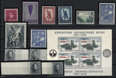 **/* - Sammlung Belgien ab ca.1843, - Briefmarken und Ansichtskarten