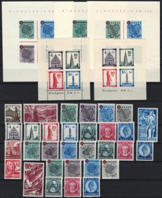 ** - Sammlung Franz. Zone u.a. mit Blockausg., - Stamps and postcards