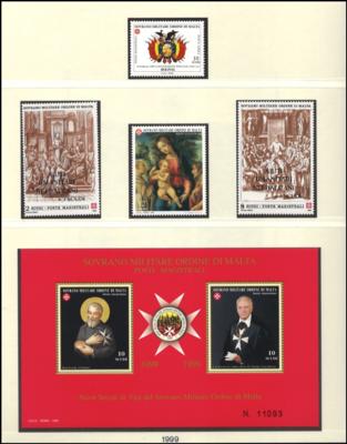 ** - Sammlung Maltäser Ritterorden 1966/2000, - Stamps and postcards