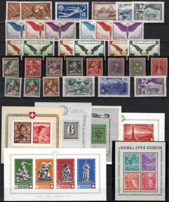 **/*/(*) - Sammlung Schweiz ca. 1864/1944 mit Dubl. bis ca. 1963 etc., - Známky a pohlednice