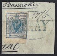 gestempelt - Österr. grünblauer Ovalstpl. TOKAY, - Briefmarken und Ansichtskarten