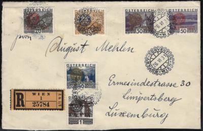 gestempelt - Österr. - Rotarier mit entsprechendem Sonderstempel auf Vorderseite eines Rekobriefes nach Luxemburg, - Stamps and postcards