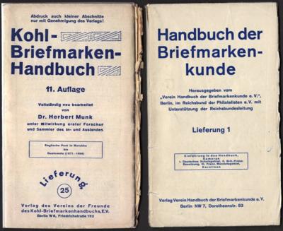 Literatur: "Handbuch der Briefmarkenkunde (Herausgegeben v. "Verein Berlin, - Briefmarken und Ansichtskarten