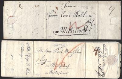 Poststück - Bayern u. D.Reich - div. vorphil. Briefe etc. ab 1786 - u.a. DE MUNIC (1798 - Feuser Nr. 2333-3), - Briefmarken und Ansichtskarten