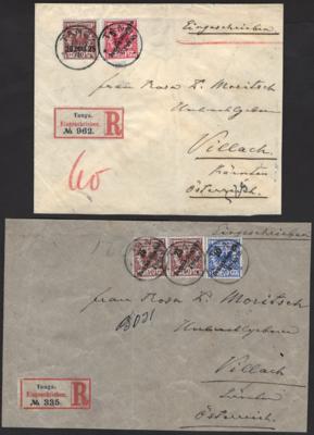 Poststück - Dt. Ostafrika 1896 2 Rekobriefe - Briefmarken und Ansichtskarten