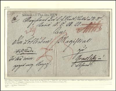 Poststück - Heimat-Sammlung "SIEGHARTSKIRCHEN" und "RIED" am Riederberg - 1826 - 2000 - 3 vorph. Briefe, - Briefmarken und Ansichtskarten