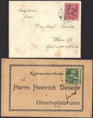 Poststück - Österr. 1909/14 - 7 div. Postkarten - Stamps and postcards