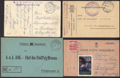 Poststück - Österr. Feldpost WK I - Briefmarken und Ansichtskarten