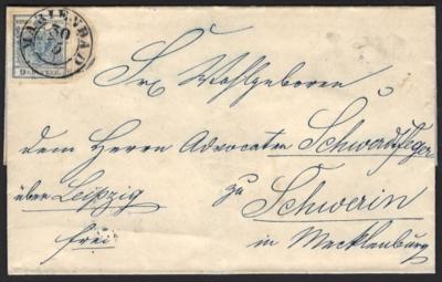 Poststück - Österr. Nr. 5 H I breitrandiges Stück mit deutlichem Plattenfehler links unten in der Adlerumrandung, - Briefmarken und Ansichtskarten