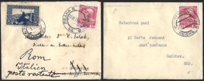 Poststück - Österr. "Österr. "Kaiser Franz-Josef" Ausg. - 50 div. Briefe bzw. Karten etc. mit interessanten Frankaturen, - Briefmarken und Ansichtskarten