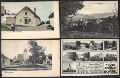 Poststück - Partie AK div. Österr. mit Gobelsburg - Breitenfurth - UNter Aspang - Ausschlag etc., - Francobolli e cartoline