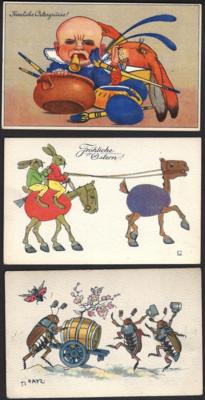 Poststück - Partie AK Motiv Ostern u.a. mit Schönpflug u.a. mit 6Karten von W. List (Mitbegründer der Sezession), - Stamps and postcards