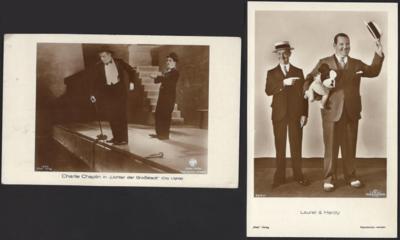 Poststück - Partie Ross - Karten Schauspieler mit Laurel  &  Hardy - div. Charly Chaplin etc., - Briefmarken und Ansichtskarten