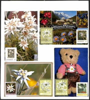 Poststück - Reichh. Motiv-AK-Sammlung "Blumen von den Alpen bis in die Niederungen", - Briefmarken und Ansichtskarten