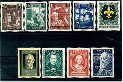 ** - Österr. Jahrgang 1951 kpl., - Briefmarken