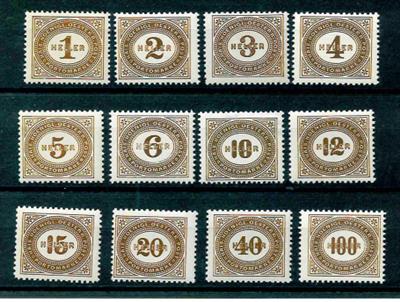 ** - Österr. Porto Nr. 22 A/33 A, - Stamps