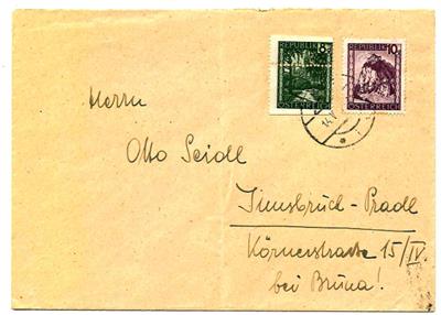 Poststück - Österr. 1947, - Stamps