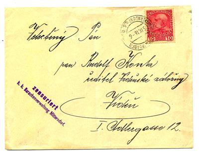 Poststück - Österr. Zensurpost WK I, - Briefmarken