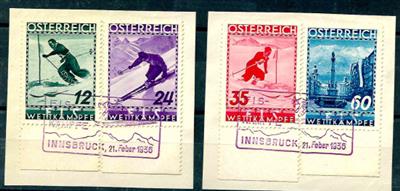 Briefstück - Österreich Nr. 623/26 (FIS II) auf zwei Briefstück mit Sonder gestempelt, - Briefmarken