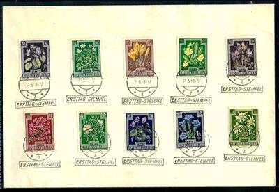 Poststück - Österr. 1948 Blumen a. Kuvert - Briefmarken