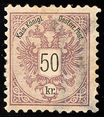 * - Österr. Nr. 49 b bräunlich lila, - Briefmarken
