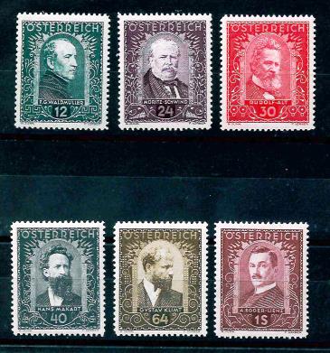 ** - Österreich Nr. 545/50 (Maler), - Briefmarken