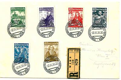 Poststück - österr. WIPA glatt Oberrandstück mit Sonderstempel KÜNSTLERHAUS und Katholiken mit Sonderstempel, - Francobolli