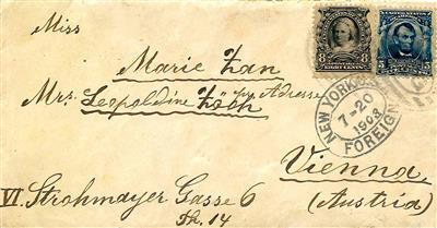 Poststück - USA 1903, - Briefmarken