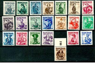** - Österreich   ANK Nr. 887/923 (Trachten II gelber Gummi), - Stamps