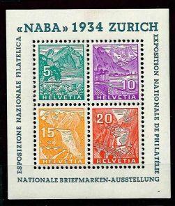 * - Schweiz Block Nr. 1 (1934, - Francobolli