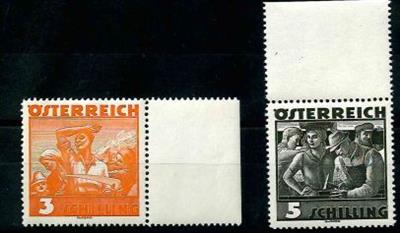 ** - Österr. Trachten I - 3 u.5.- S Randstücke, - Stamps