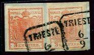Briefstück - Österr. Nr. 3 H Type Ia3, - Briefmarken